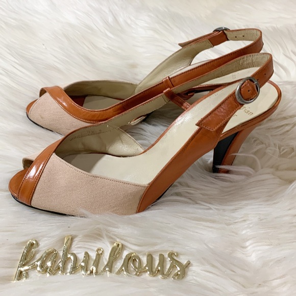 Christian Dior Souliers peep toe vintage heels